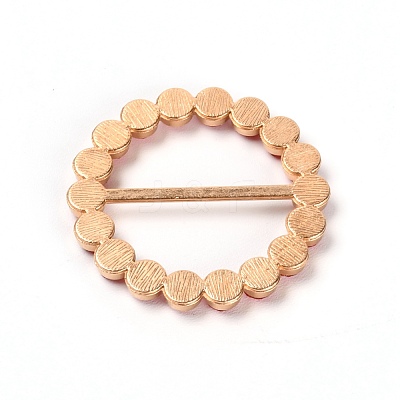 Flat Round Alloy Buckles JEWB-WH0014-08B-1