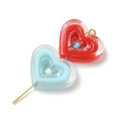30Pcs 6 Colors Acrylic Beads SACR-YW0001-61-1