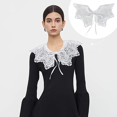 Polyester Lace Collars AJEW-WH0248-746D-1