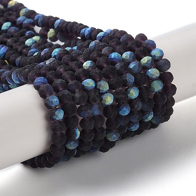 Transparent Glass Beads Strands EGLA-A044-T8mm-MB15-1