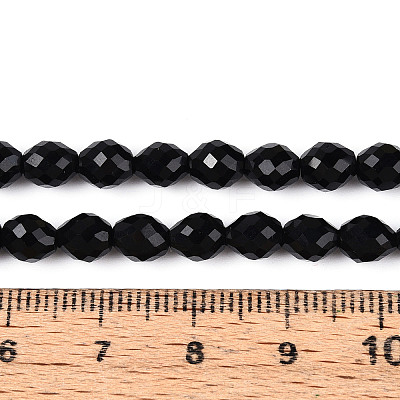 Natural Black Onyx(Dyed & Heated) Beads Strands G-T142-88-1