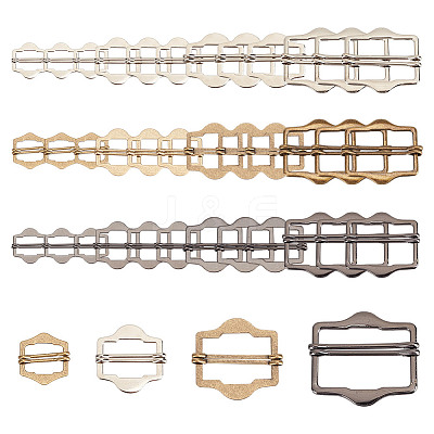 24Pcs 12 Styles Hexagon Alloy Roller Buckles FIND-DR0001-29-1