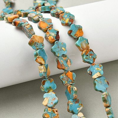Dyed Synthetic Imperial Jasper Beads Strands G-D337-10mm-B03-1
