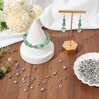 8 Bags Tibetan Style Alloy Beads FIND-SC0017-89-1