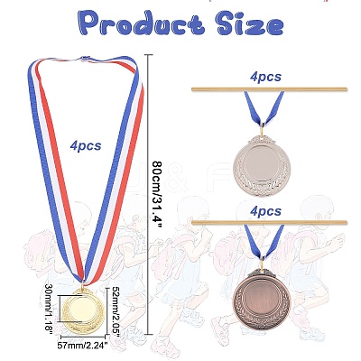 Sports Medal Zinc Alloy Pendant Cabochon Settings PALLOY-GA0001-05-1