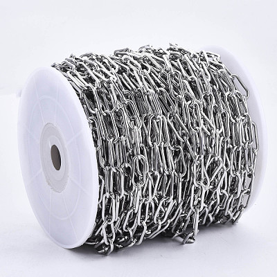 Tarnish Resistant 304 Stainless Steel Paperclip Chains CHS-N001-02P-1