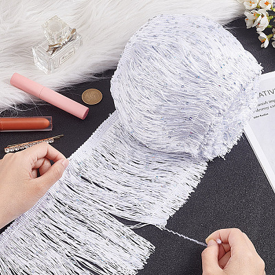 10M Polyester Fringe Trimmings DIY-OC0011-45-1