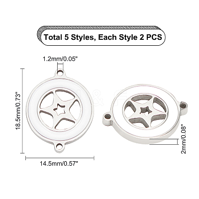 304 Stainless Steel Enamel Links Connectors STAS-UN0020-08P-1