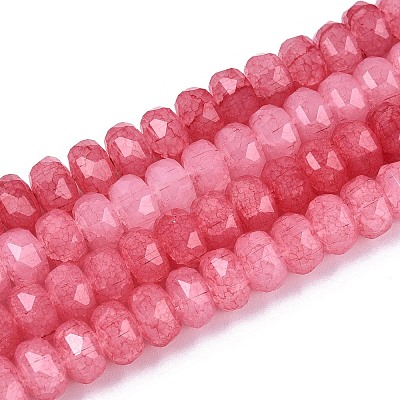 Imitation Jade Crackle Glass Beads Strands X-GLAA-N068-01A-A12-1