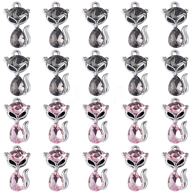 20Pcs 2 Colors UV Plating Alloy Enamel Pendants ENAM-SC0003-98-1