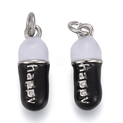 Brass Enamel Pendants KK-F821-51A-P-1
