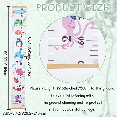 Aniaml Pattern Removable Height Chart for Kids AJEW-WH0165-70A-1