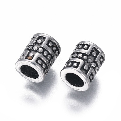 304 Stainless Steel European Beads STAS-G204-08AS-1