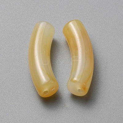 Opaque Acrylic Beads MACR-WH0007-83J-1