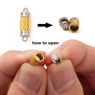 Brass Magnetic Clasps with Loops X-MC040-1-1