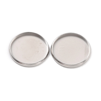 Non-Tarnish 316 Surgical Stainless Steel Cabochon Tray Settings STAS-I187-06F-P-1