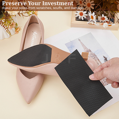 Rubber Self Adhesive Shoes Sole Protector Sticker DIY-WH0504-858A-02-1