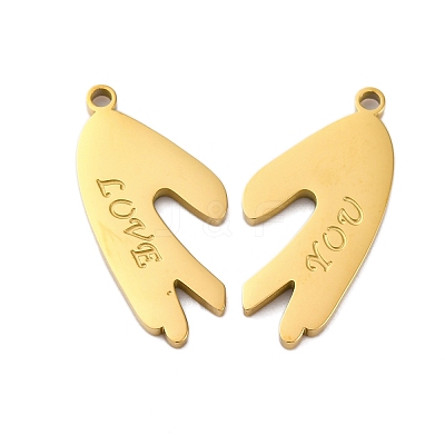 304 Stainless Steel Split Pendants STAS-H235-03A-G-1