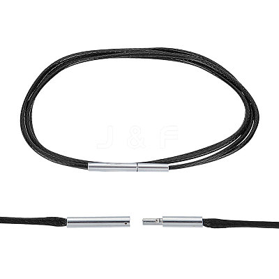 Braided Waxed Polyester Round Cords FIND-WH0136-59A-01-1