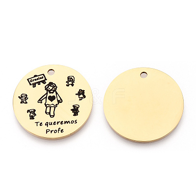 201 Stainless Steel Pendants LS-STAS-T064-37G-14-1