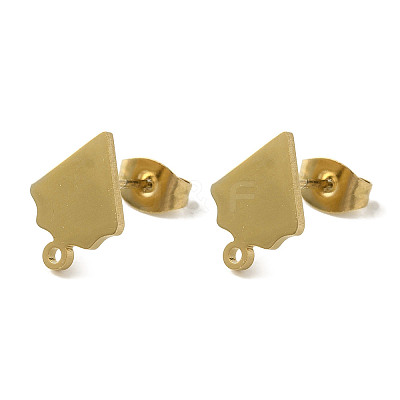 Ion Plating(IP) 304 Stainless Steel Stud Earring Findings STAS-I206-79G-1