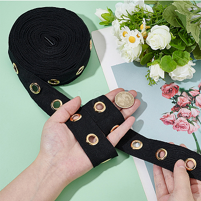 Cotton Herringbone Ribbons with Eyelet Rings OCOR-PH0005-36A-02-1