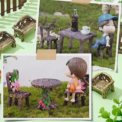 Resin Miniature Armchair Ornaments AJEW-SP0006-12-1