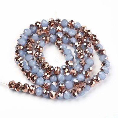 Electroplate Glass Beads Strands X-EGLA-A034-J6mm-N06-1
