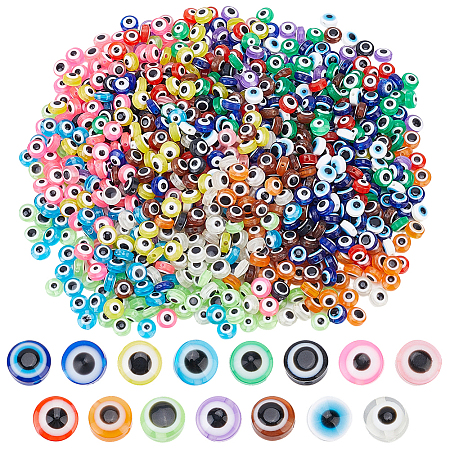 900Pcs 15 Colors Opaque Resin Beads RESI-PA0001-12-1