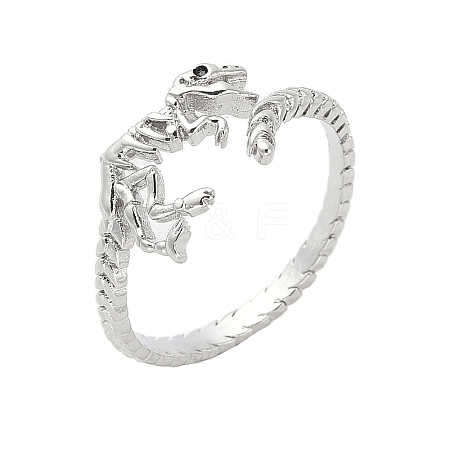 Dinosaur Skeleton Brass Open Cuff Ring for Women LS-RJEW-A040-02P-1