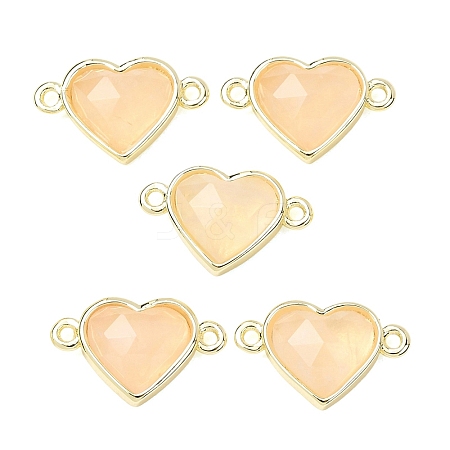 Natural Rose Quartz Links Connectors G-E538-01G-02-1
