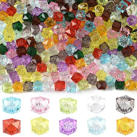 360Pcs 12 Colors Transparent Acrylic Beads TACR-YW0003-41-1