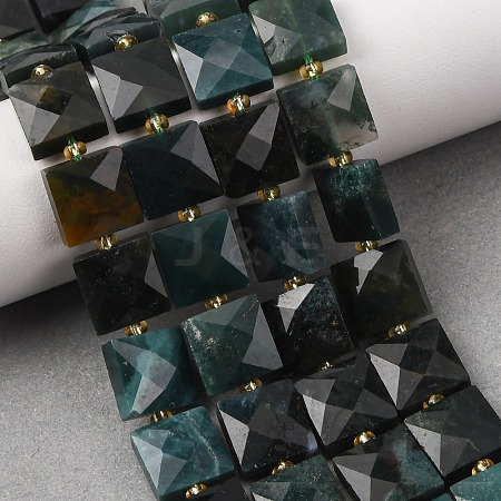 Natural Moss Agate Beads Strands G-F839-A24-01-1