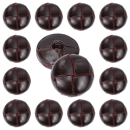 12Pcs Leather Buttons BUTT-HY0001-26A-1