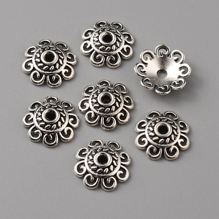 Tibetan Style Alloy Bead Caps FIND-WH0116-06C-AS-1