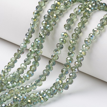 Electroplate Transparent Glass Beads Strands LS-EGLA-A034-T4mm-S11-1