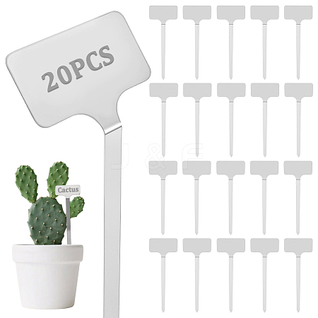 20Pcs 2Bags 304 Stainless Steel Plant Label DIY-UN0008-05-1