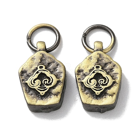 Tibetan Style Brass Pendants KK-M284-43AB-1