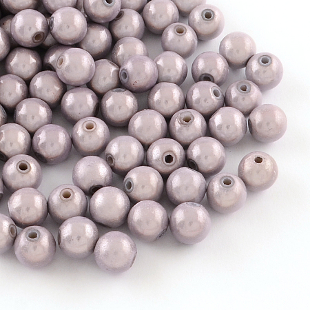 Spray Painted Acrylic Beads MACR-Q154-10mm-N07-1