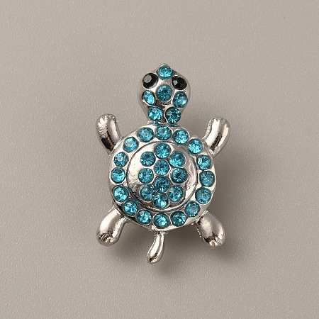 Alloy Rhinestone Snap Buttons FIND-WH0111-246-1