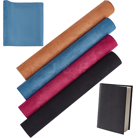 4 Sheets 4 Colors Faux Suede Book Covers DIY-CP0011-15B-1