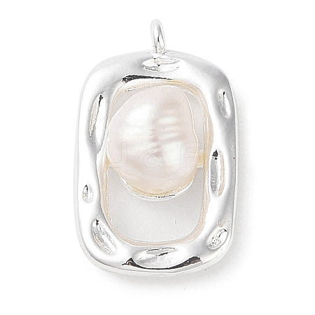 Natural Freshwater Pearl Potato Pendants KK-G491-21S-1