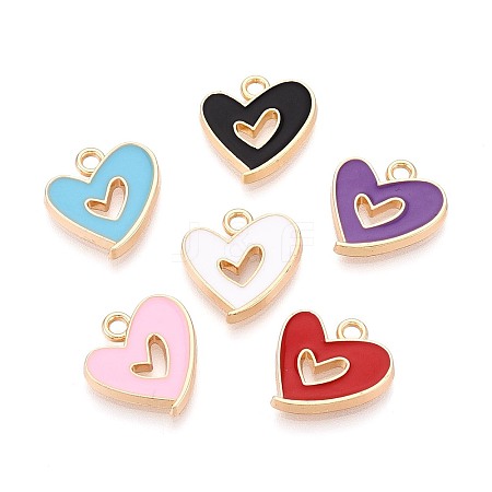 Alloy Enamel Pendants PALLOY-T092-27G-1