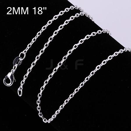 Brass Cable Chain Fine Necklaces NJEW-BB10869-18-1