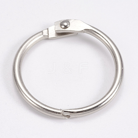 Iron Loose Leaf Book Binder Hinged Rings IFIN-WH0015-01-30mm-1