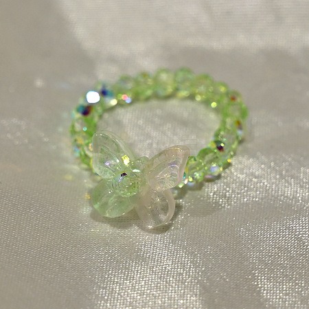 Handmade Lampwork Beaded Finger Rings WG40BFE-03-1