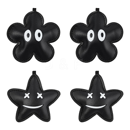 4Pcs 2 Styles Imitation Leather Pendants FIND-YW0007-59-1