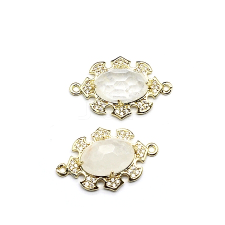 Natural Quartz Crystal Connector Charms PW-WGBE7B8-06-1