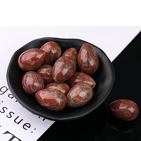 Natural Sesame Jasper Egg Figurines Statues for Home Office Desktop Decoration PW-WG1DC51-20-1