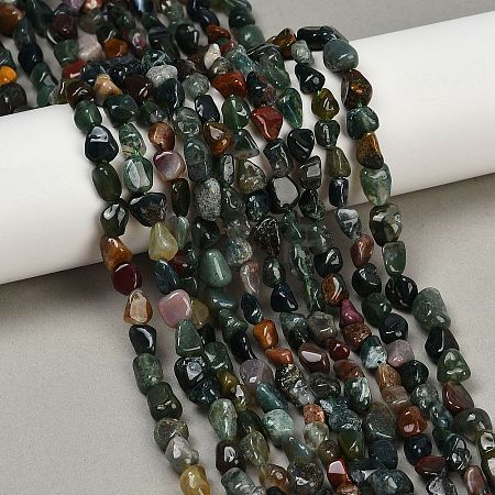 Natural Indian Agate Beads Strands G-Q060-D08-02-1